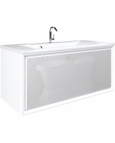 Тумба под раковину Marka One Seattle 90П У72800 подвесная Pure White