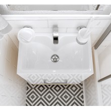 Тумба с раковиной 1MarKa July 50П У85934 подвесная Дуб сонома Белый