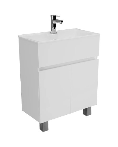 Тумба с раковиной 1MarKa Mira 60Н У83301 Белый глянец