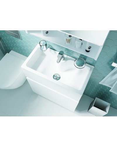 Тумба с раковиной 1MarKa Mira 60Н У83301 Белый глянец