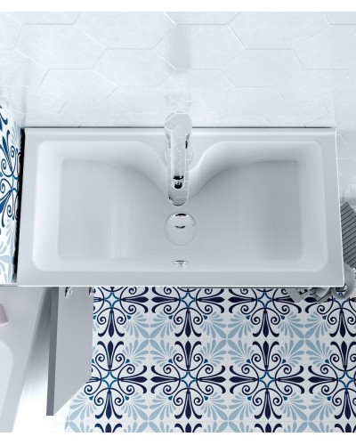 Тумба с раковиной 1MarKa Mira 60Н У83301 Белый глянец