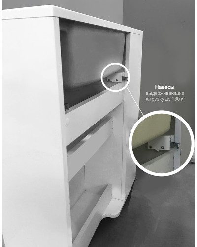 Тумба с раковиной 1MarKa Mira 60Н У83301 Белый глянец