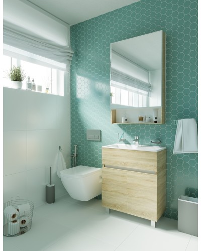 Тумба с раковиной 1MarKa Mira 60Н У83303 Дуб сонома