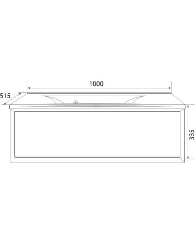 Тумба под раковину Marka One Milacco 100П У72791 подвесная Classic Black