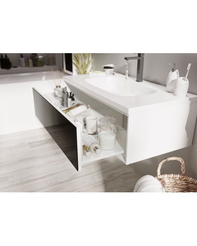 Тумба под раковину Marka One Milacco 100П У72791 подвесная Classic Black