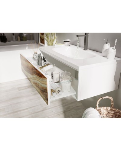 Тумба под раковину Marka One Milacco 100П У72793 подвесная Onix