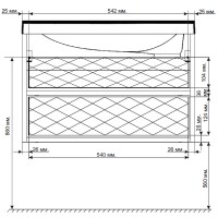 Тумба с раковиной 1MarKa Naomi 60 Ц0000004297 подвесная Белый глянец