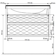 Тумба с раковиной 1MarKa Naomi 60 Ц0000004297 подвесная Белый глянец