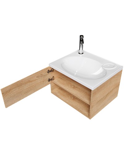 Тумба с раковиной 1MarKa Naomi 60 Ц0000004296 подвесная Дуб сонома