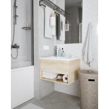 Тумба с раковиной 1MarKa Naomi 60 Ц0000004296 подвесная Дуб сонома