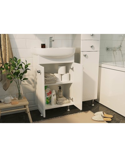 Тумба под раковину 1MarKa Story 45Н У99313 Белый глянец