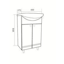 Тумба под раковину 1MarKa Story 45Н У99313 Белый глянец