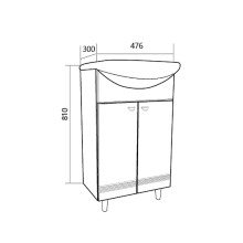 Тумба под раковину 1MarKa Story 50Н У99314 Белый глянец