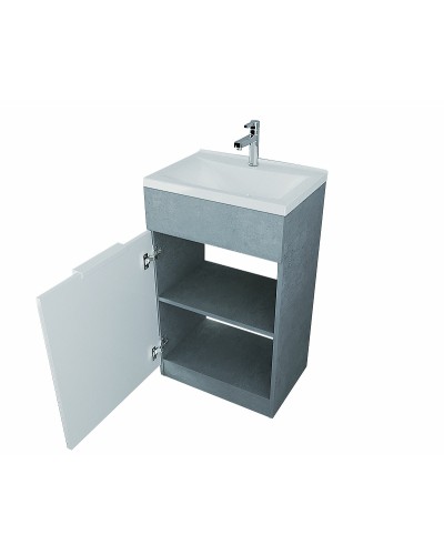 Тумба с раковиной 1MarKa Revo 50H У99085 Бетон светло-серый