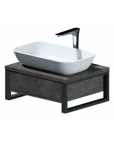 Тумба под раковину 1MarKa Grunge Loft 60П Ц0000001581 подвесная Бетон темно-серый