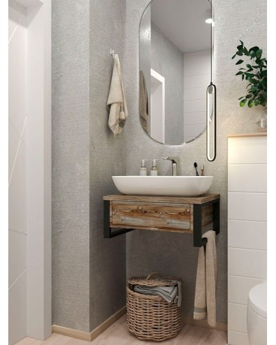 Тумба под раковину 1MarKa Grunge Loft 60П Ц0000001579 подвесная Дуб намибия