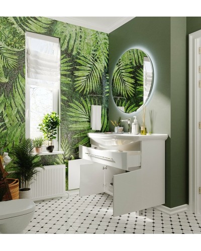 Тумба под раковину 1MarKa Lina New 105Н У94492 Белый глянец