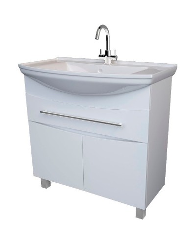 Тумба под раковину 1MarKa Lina New 85Н У94493 Белый глянец