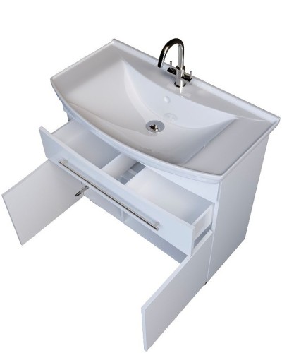 Тумба под раковину 1MarKa Lina New 85Н У94493 Белый глянец