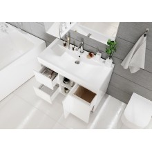 Тумба под раковину 1MarKa Cube 100Н У79527 Белый глянец