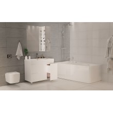 Тумба под раковину 1MarKa Cube 100Н У79527 Белый глянец