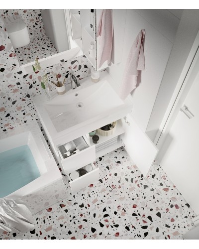 Тумба под раковину 1MarKa Cube 75Н У79532 Белый глянец