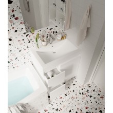 Тумба под раковину 1MarKa Cube 75Н У79532 Белый глянец