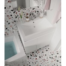 Тумба под раковину 1MarKa Cube 75Н У79532 Белый глянец