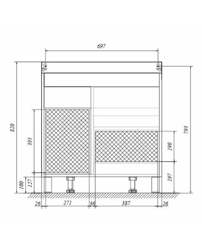 Тумба под раковину 1MarKa Cube 75Н У79532 Белый глянец