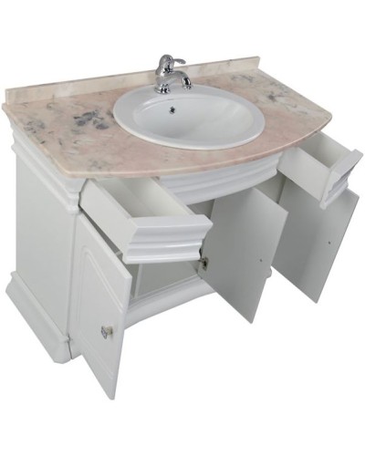 Тумба под раковину Aquanet Греция 110 171545 Белая Swarovski