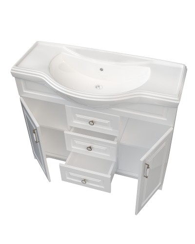 Тумба под раковину 1MarKa Прованс New 80Н У94490 Белый глянец