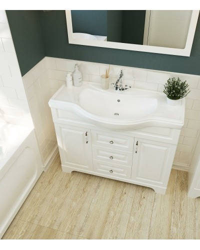 Тумба под раковину 1MarKa Прованс New 80Н У94490 Белый глянец