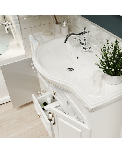 Тумба под раковину 1MarKa Прованс New 80Н У94490 Белый глянец