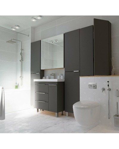 Тумба под раковину 1MarKa Gaula 80Н У92546 Графит матовый