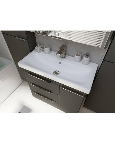 Тумба под раковину 1MarKa Gaula 80Н У92546 Графит матовый