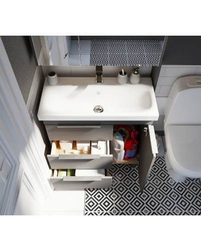 Тумба под раковину 1MarKa Gaula 80Н У92546 Графит матовый