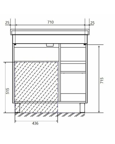 Тумба под раковину 1MarKa Gaula 80Н У92516 White