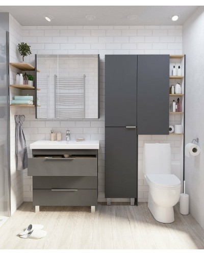 Тумба под раковину 1MarKa Gaula 60Н У92545 Графит матовый