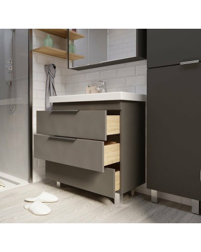 Тумба под раковину 1MarKa Gaula 60Н У92545 Графит матовый