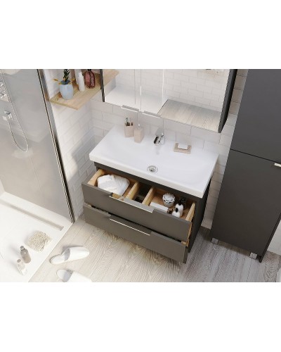 Тумба под раковину 1MarKa Gaula 60Н У92545 Графит матовый