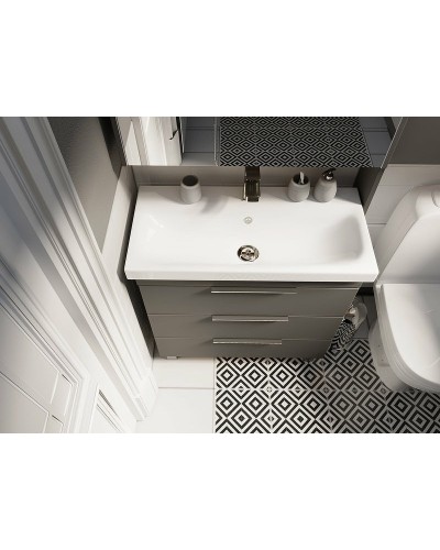 Тумба под раковину 1MarKa Gaula 80Н У92547 Графит матовый