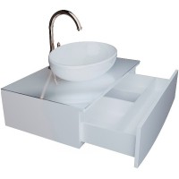 Тумба под раковину 1MarKa Nega 60П Ц0000002812 подвесная Белый глянец