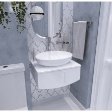 Тумба под раковину 1MarKa Nega 60П Ц0000002812 подвесная Белый глянец