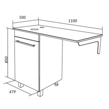 Тумба под раковину 1MarKa Wash 48Н Ц0000002638 Белый глянец