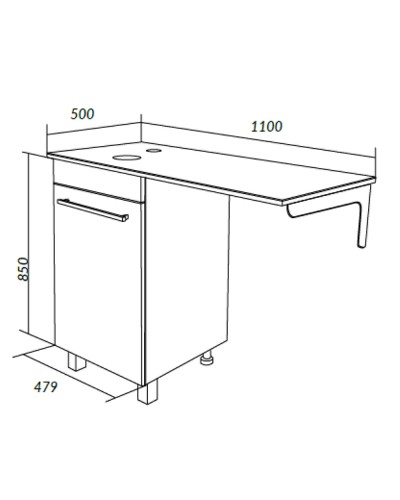 Тумба под раковину 1MarKa Wash 48Н Ц0000002638 Белый глянец