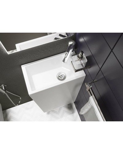 Тумба с раковиной 1MarKa Laura 40Н R У85928 Белый глянец