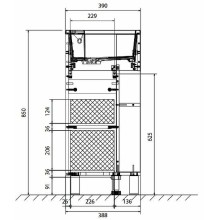 Тумба с раковиной 1MarKa Laura 40Н R У85928 Белый глянец