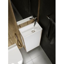 Тумба с раковиной 1MarKa Laura 40Н R У85931 Дуб сонома Белый глянец