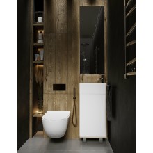 Тумба с раковиной 1MarKa Laura 40Н R У85931 Дуб сонома Белый глянец