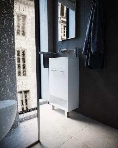 Тумба с раковиной 1MarKa Lira 40Н R У85920 Белый глянец